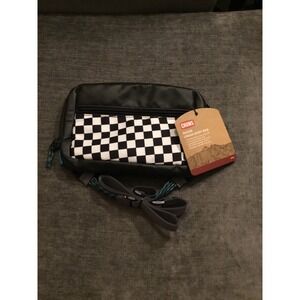 Chums, Rover Black and White Checkers Cross-Body Bag, Adjustable Strap